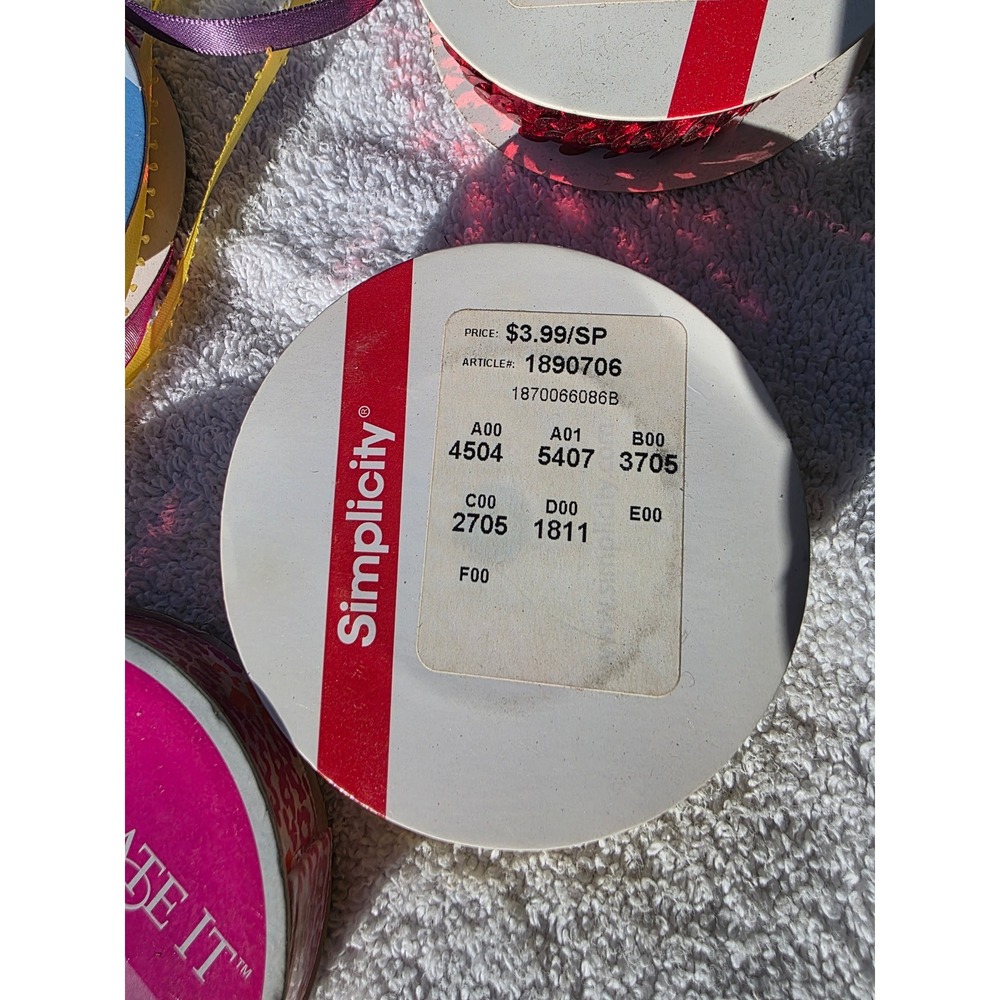 Mixed Ribbon Lot Essentials Ribbon Trends Simplicity Sequin Organdy 14pc A5 - Picture 13 of 16